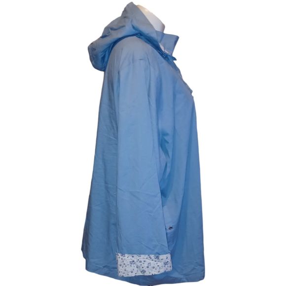 Roaman's Baby Blue Hooded Jacket Size Women Size 4X - Picture 2 of 9